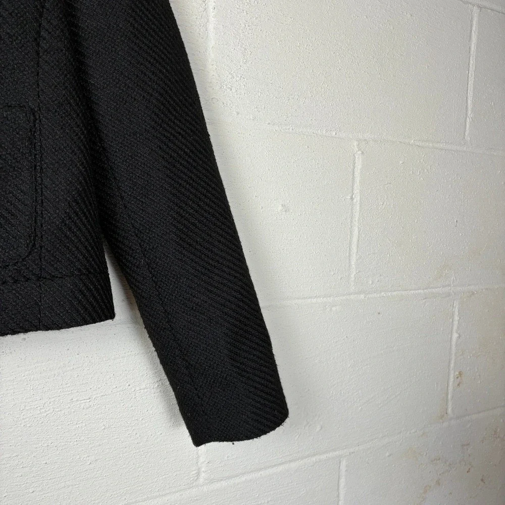 J. Crew Women's Tweed Lady Jacket Size 2 Black Old Money Preppy Office Preppy